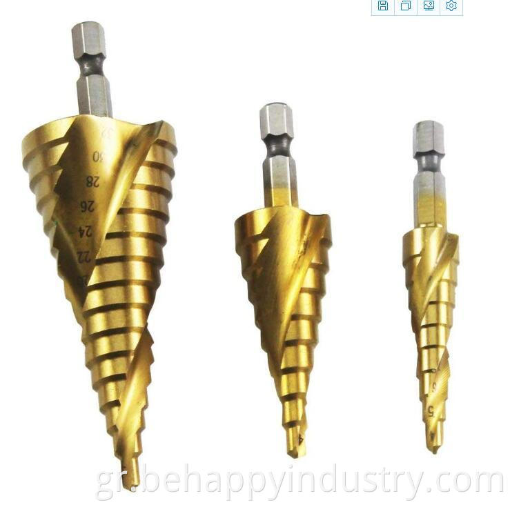  Coated Spiral Grooved Drill Bit Set